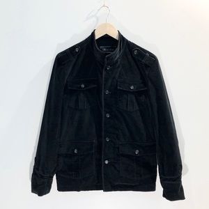 Hawkings McGill Men’s Black Velvet Military Coat S